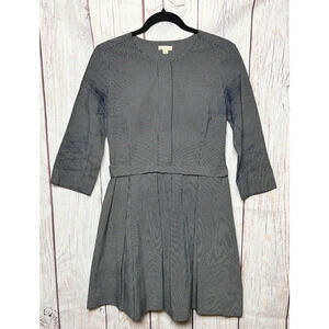 Gap Design And Crafted Fit And Flare Dress 1/2 Sleeves Black And White Size 4
